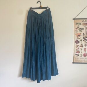 Silk crinkle maxi skirt